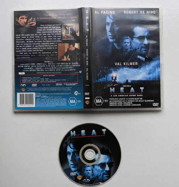 Heat Al Pacino | Robert De Niro | Val Kilmer (DVD 1995) Region 4 PAL
