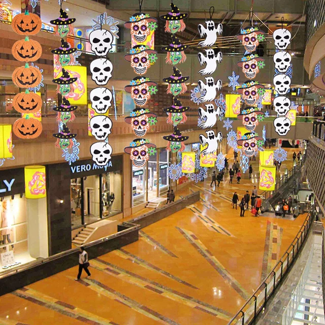 5 piezas decoración creativa de Halloween con forma de calavera de calabaza