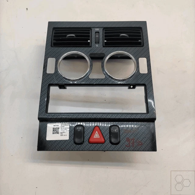 Cadre Boutons Console Centrale Pour Smart Fortwo 451 2007-2014 - Plastique Noir - Remplacement Direct OEM - 12