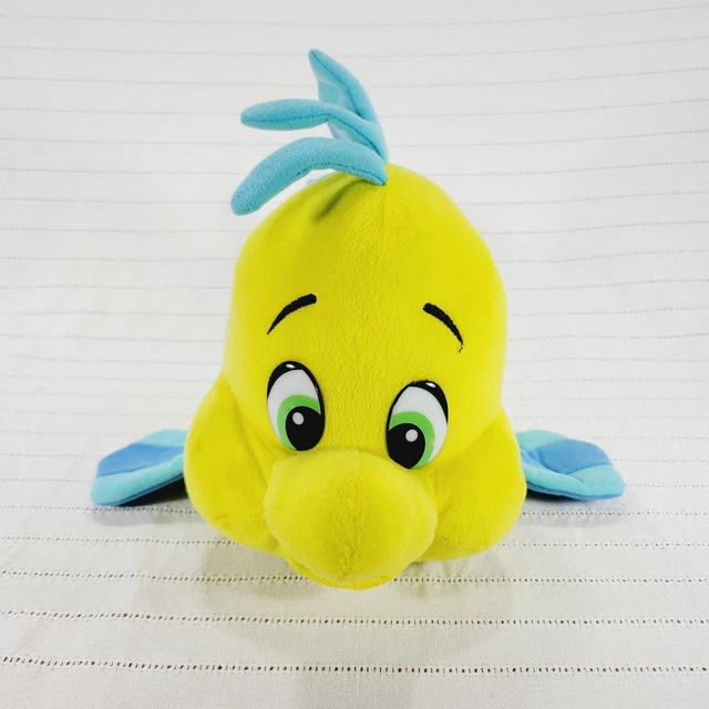 VINTAGE DISNEY FLOUNDER The Little Mermaid Stuffed Animal Plush 11" Toy