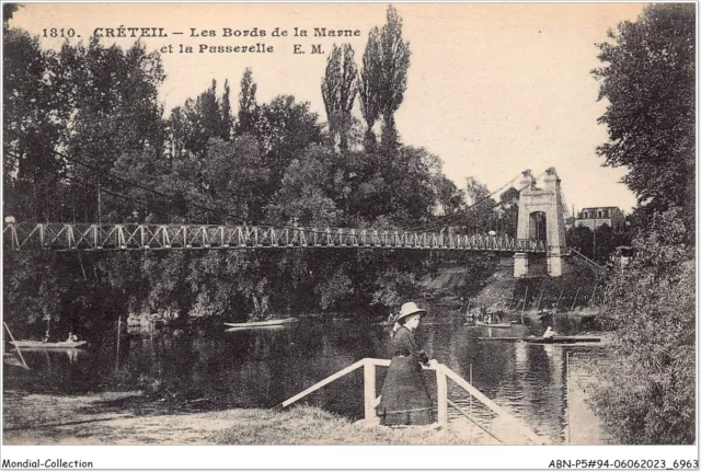 ABNP5-94-0410 - CRETEIL - les bords de marne et la passerelle