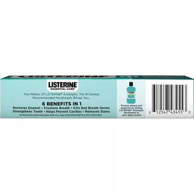 Listerine Essential Care Toothpaste Mint Gel 4.2oz 24 Pack 3