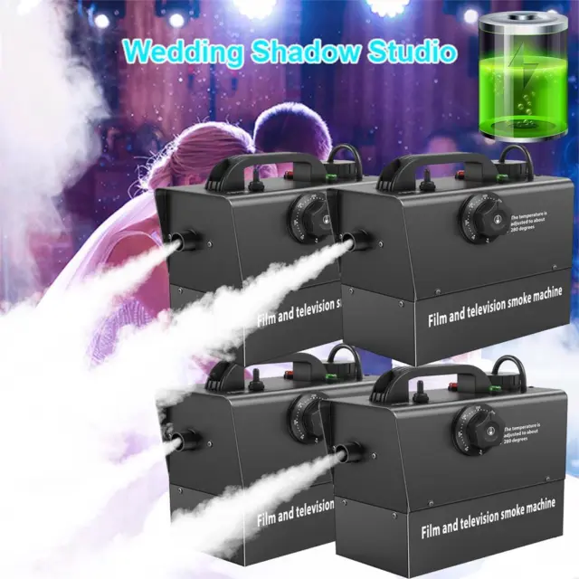 4stk 400W 21000mAh Akku Nebelmaschine DJ Bühnenbeleuchtung Halloween DJ Party