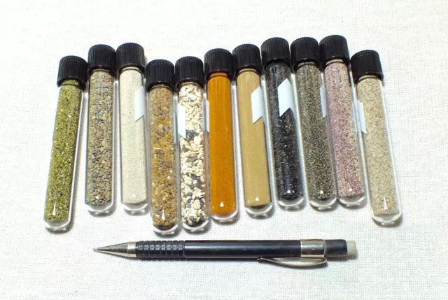 sand - complete set of every sand we have in stock - 12 ml screw top glass tubes