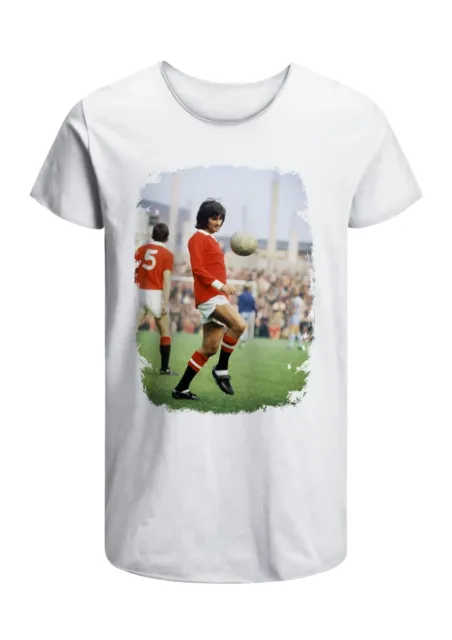 T-Shirt George Best calcio Uomo Abbigliamento 100% Cotone Taglia dalla S a XXL