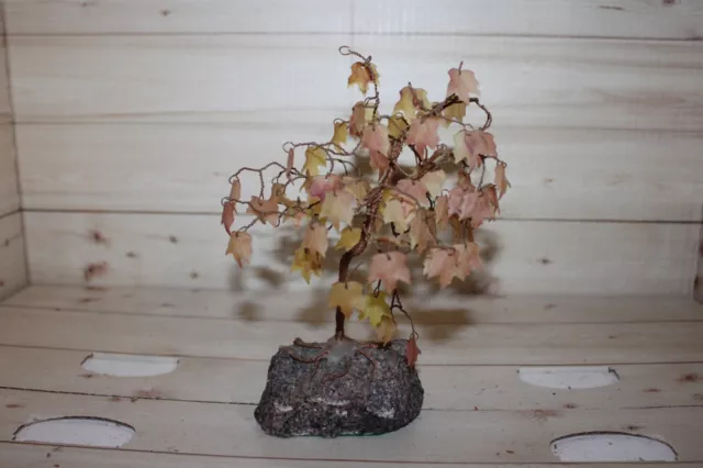 Metal Maple Tree with Plastic Leaves