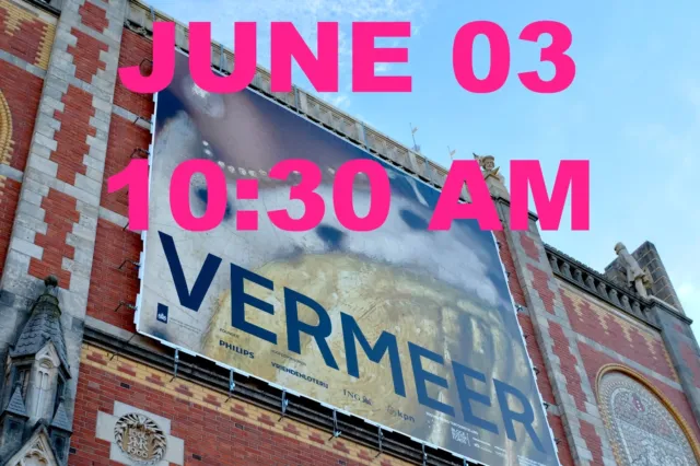 2 biglietti mostra Vermeer Rijksmuseum Amsterdam Sa 03.06. 03 giugno 10:30