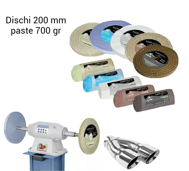 KIT LUCIDATURA MOLA da banco per lucidare metalli pulire alluminio