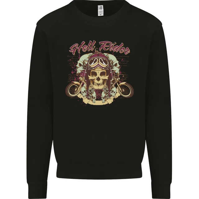 Felpa Maglione Hell Riders Moto Moto Biker Bambini