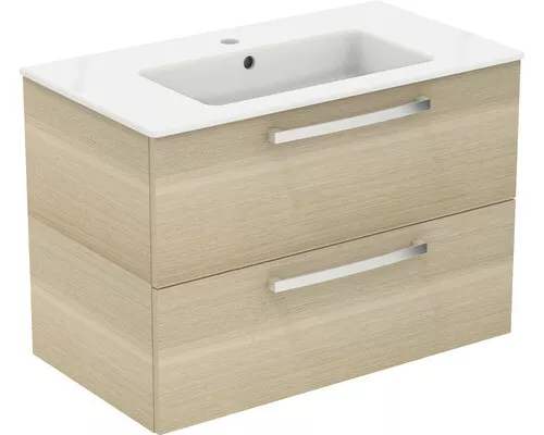 Badmöbel-Set Ideal Standard Eurovit Plus BxHxT 81,5 x 56,5 x 45 cm Frontfarbe ei