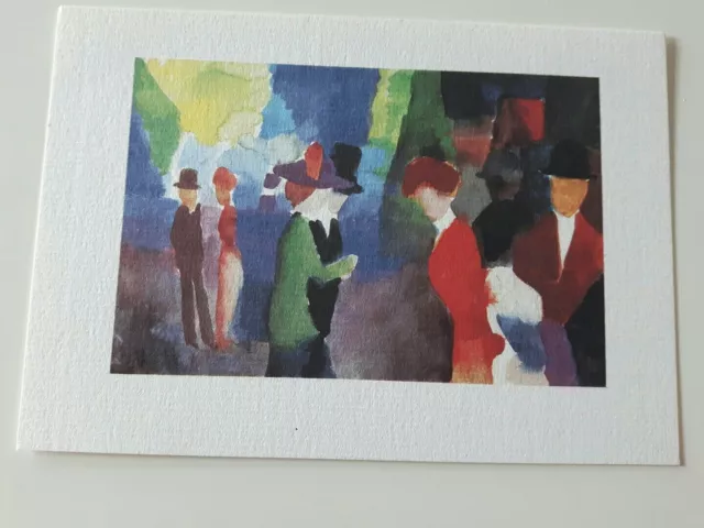 1 Postkarte August Macke - Leute, die sich begegnen