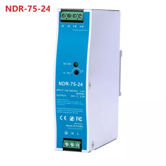 NDR7524 75W Single Output Supply 24V 3 2A Dependable Switching Power Supply