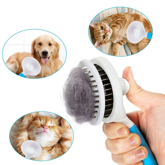 Grooming Pet Brush Comb Self Dog Slicker Cleaning Cat Hair Brush Slicker Massage