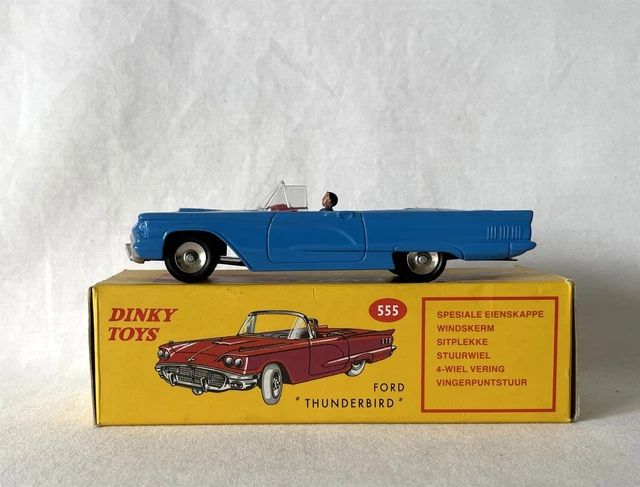 Boxed 2013 Dinky Atlas Toy Car 555 Ford Thunderbird Cabriolet 4659104 #FT1