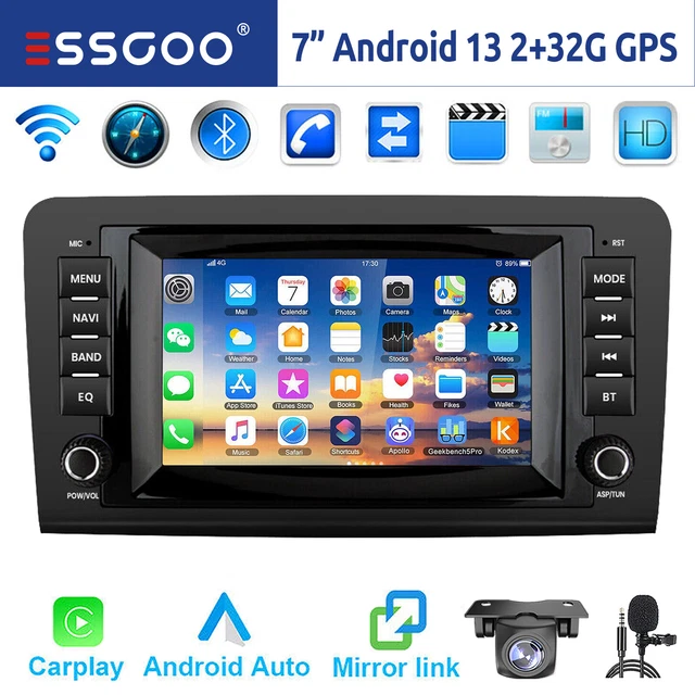 Per Mercedes ML/GL Classe W164 X164 Android 13 Autoradio Carplay GPS NAV RDS KAM