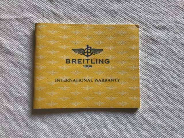 Libretto Garanzia Breitling Navitimer A21330