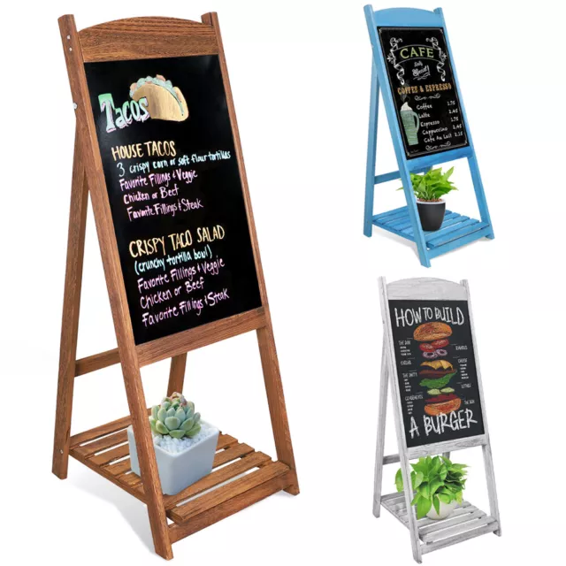 Large A Frame Chalkboard Blackboard Sandwich Pavement Sign Menu Board Bar Shelf