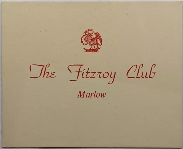 Vintage The Fitzroy Club, Marlow Xmas Card c 1950's