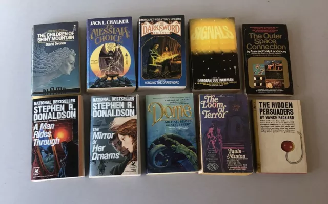 Vintage Science Fiction Paperback Lot Of 10 - Various Authors/Titles - Good