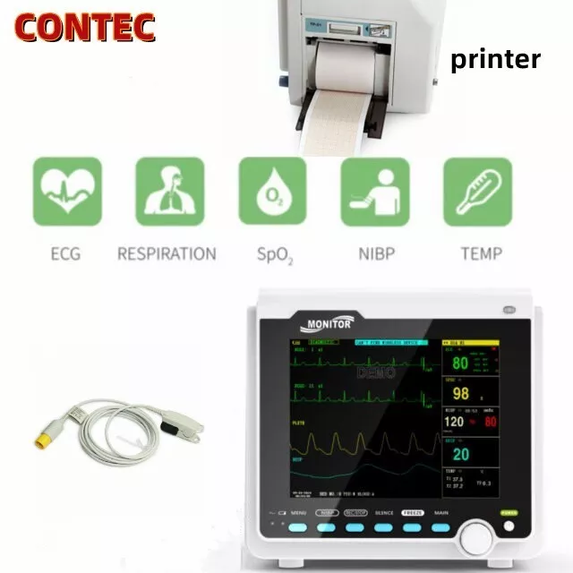 CMS6000 Patient Monitor Vital Signs Monitor Multi-Parameters SPO2 NIBP Printer