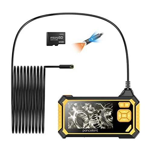 Dual Lens Industrial Endoscope, 1080P Digital Borescope Inspection Camera