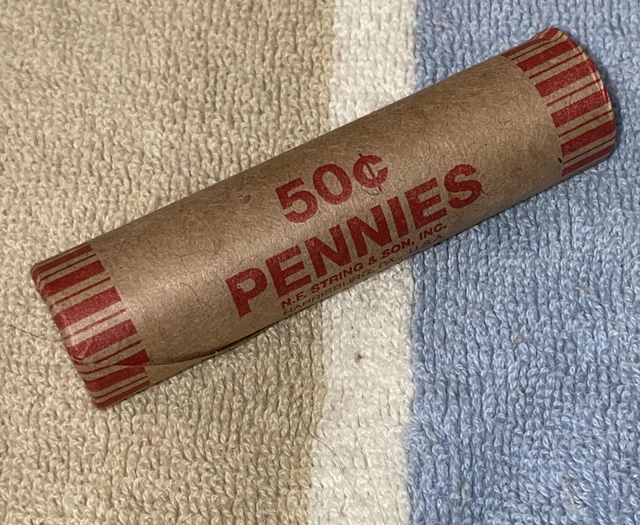 1 US Lincoln Wheat Cent Penny Roll 1943 Steel/1909-P AU/UNC (50 Coins) Vintage 7