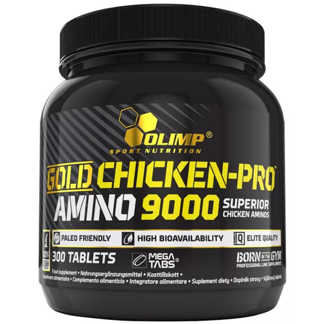(63,71 EUR/kg) Olimp Gold Chicken-Pro Amino 9000 300 Tabletten Aminosäuren
