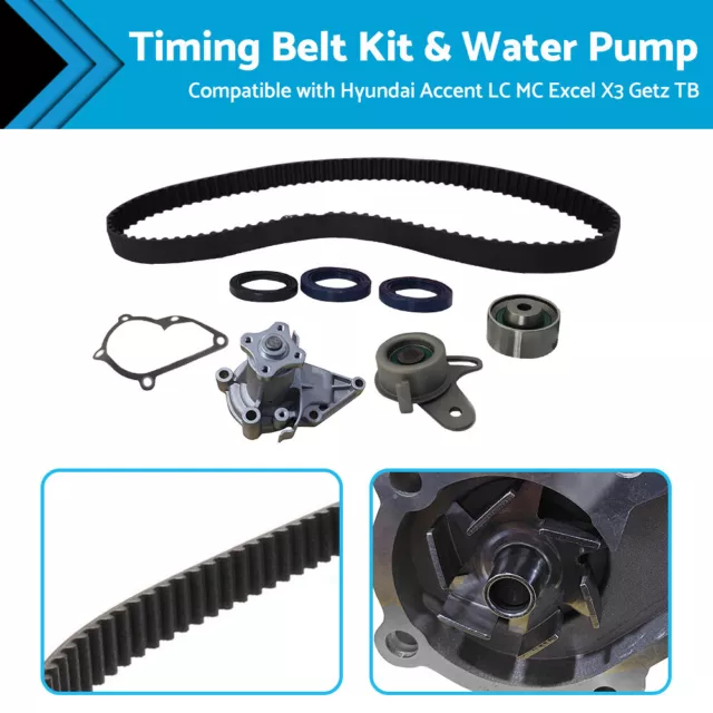 Timing Belt Kit & Water Pump Suitable For Hyundai Accent LC MC Excel X3 Getz TB