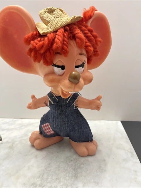 Vintage 1970 Roy Des Of Fla Pair Country Boy Big Ear Mouse Bank