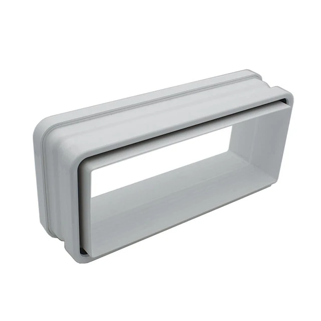 Kair Rectangular Straight Connector 204mm X 60mm Flat Pipe Joint | DIY