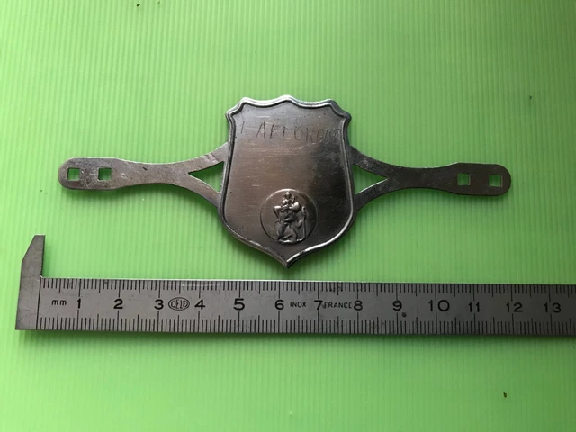 Plaque De Vélo Ancienne – Saint Christophe – Fabriquée En France – Neuf