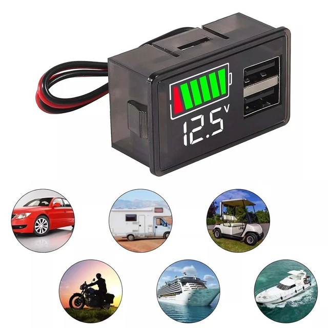 Caricabatterie CR322 Per Bobine Elettroniche Da Pesca – Doppio Slot, USB, LED Di Ricarica, In ABS, Per Notturna E Tornei