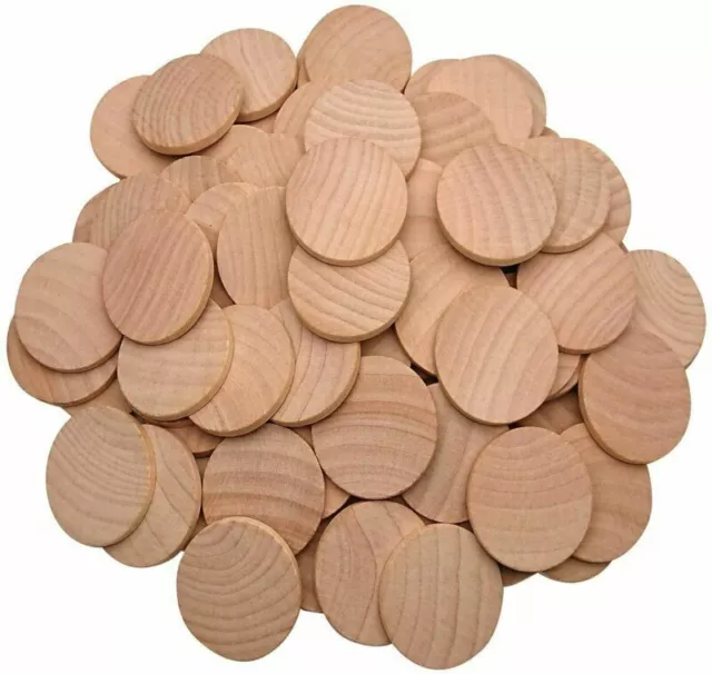 200 Stück Unfertige Holzscheiben zum Basteln, Runde Baumscheibe für DIY