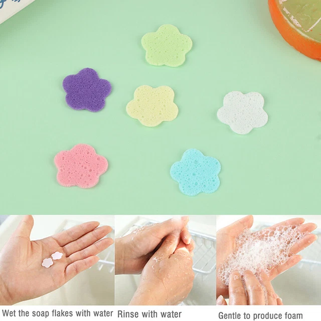 1000 Pcs/Bag Paper Cleaning Soaps Portable Hand Wash Soap  Foaming Small SoTU