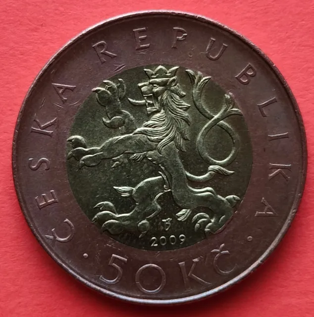 Moneta  Repubblica Ceca , 50 Korun del 2009  ,  circolata