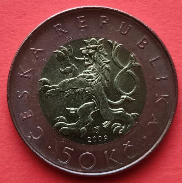 Moneta  Repubblica Ceca , 50 Korun del 2009  ,  circolata
