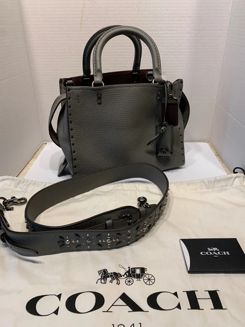 Coach 1941 Rogue 25 With Rivets Slate Gray Pewter Hardware NEW W/O TAGS Coach 1941 Rogue 25 With Rivets Slate Gray Pewter Hardware NEW W/O TAGS