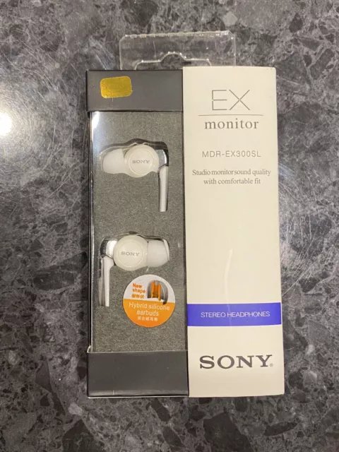 Sony MDR-EX300SL Earphones New Unused (White)