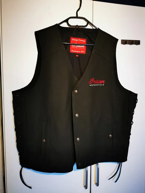 Original Indian Weste 2 Motorrad Weste, 100 % Leder, 2 XL, Neuwertig