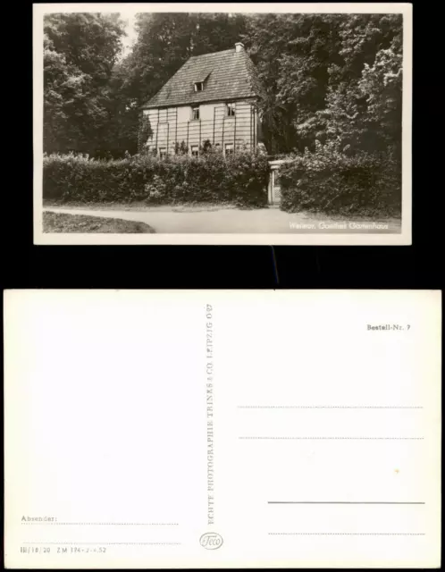 Ansichtskarte Weimar Goethes Gartenhaus 1952