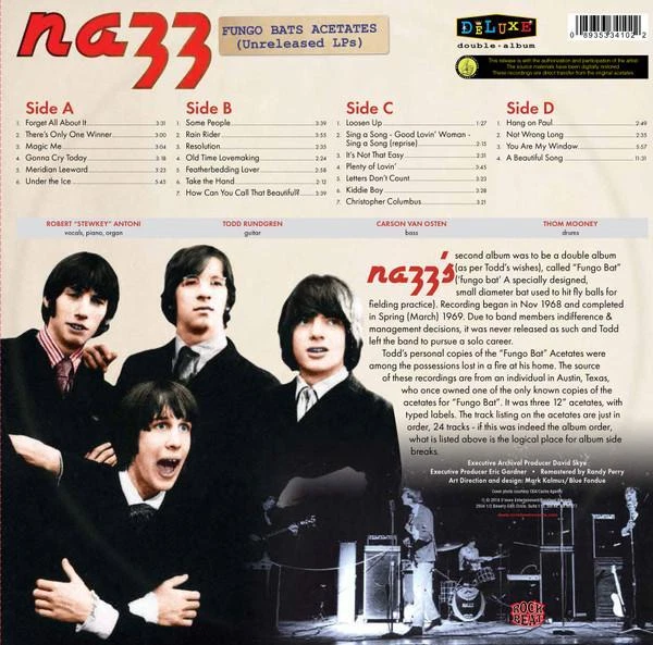 DOUBLE LP VINYLE Nazz Fungo Bat Acetates Unreleased Lps USA Rockbeat 2018 rouge EUR 22,50