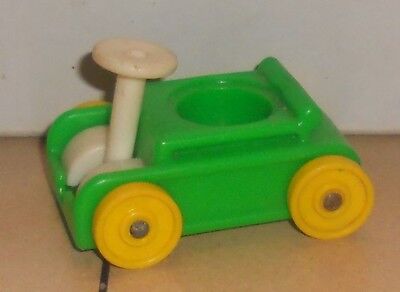 Vintage 80's Fisher Price Little People Green Wagon #656 FPLP