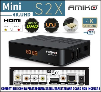 Amiko Decoder Amiko Mira2 Wifi integrato con CARD TVSAT HD WIFI nuova da attivare 