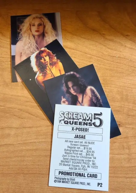 1994 Scream Queens Series 5 - complete 4 card promo set Hard to Find
