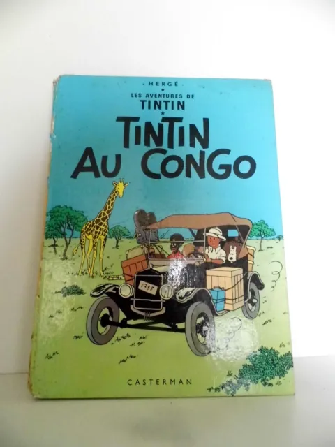 Livre Bd Tintin Au Congo Herge 1970 Interieur Bon Couverture Etat Moyen