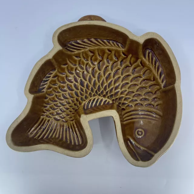 Vintage Ceramic Jelly/Pudding/Bread Mold - 1970's Kitchen Décor - Koi Fish