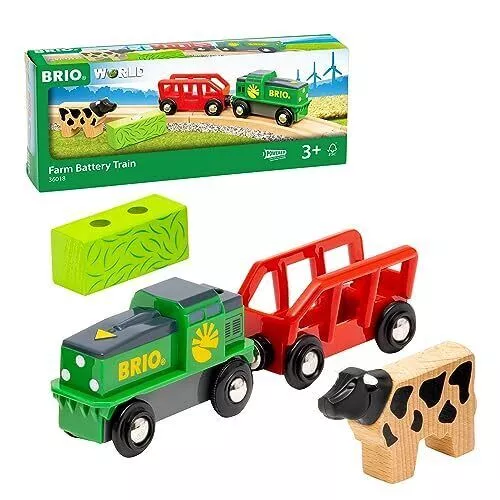 BRIO Battery Power Farm Train 36018 Uses 1 AA battery (sold separately)