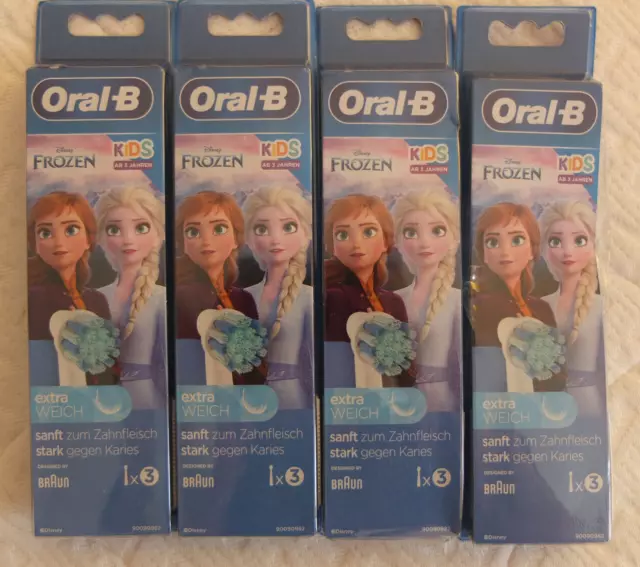 Oral-B Enfants Têtes de Brosse Frozen 3X Extra Doux Neuf