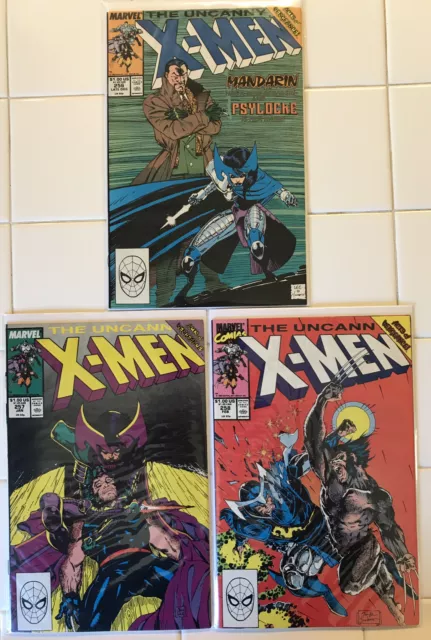 Uncanny X-Men Vol 1 #256 257 258 1st Appr New Psylocke Marvel 1989 High Grade NM