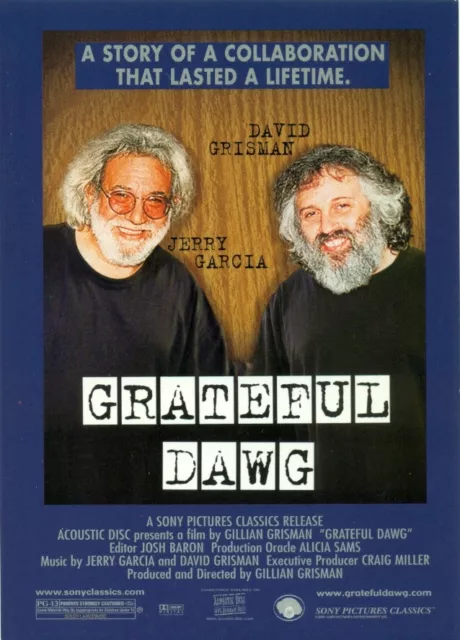 Promo Postcard - Grateful Dawg - Jerry Garcia & David Grisman